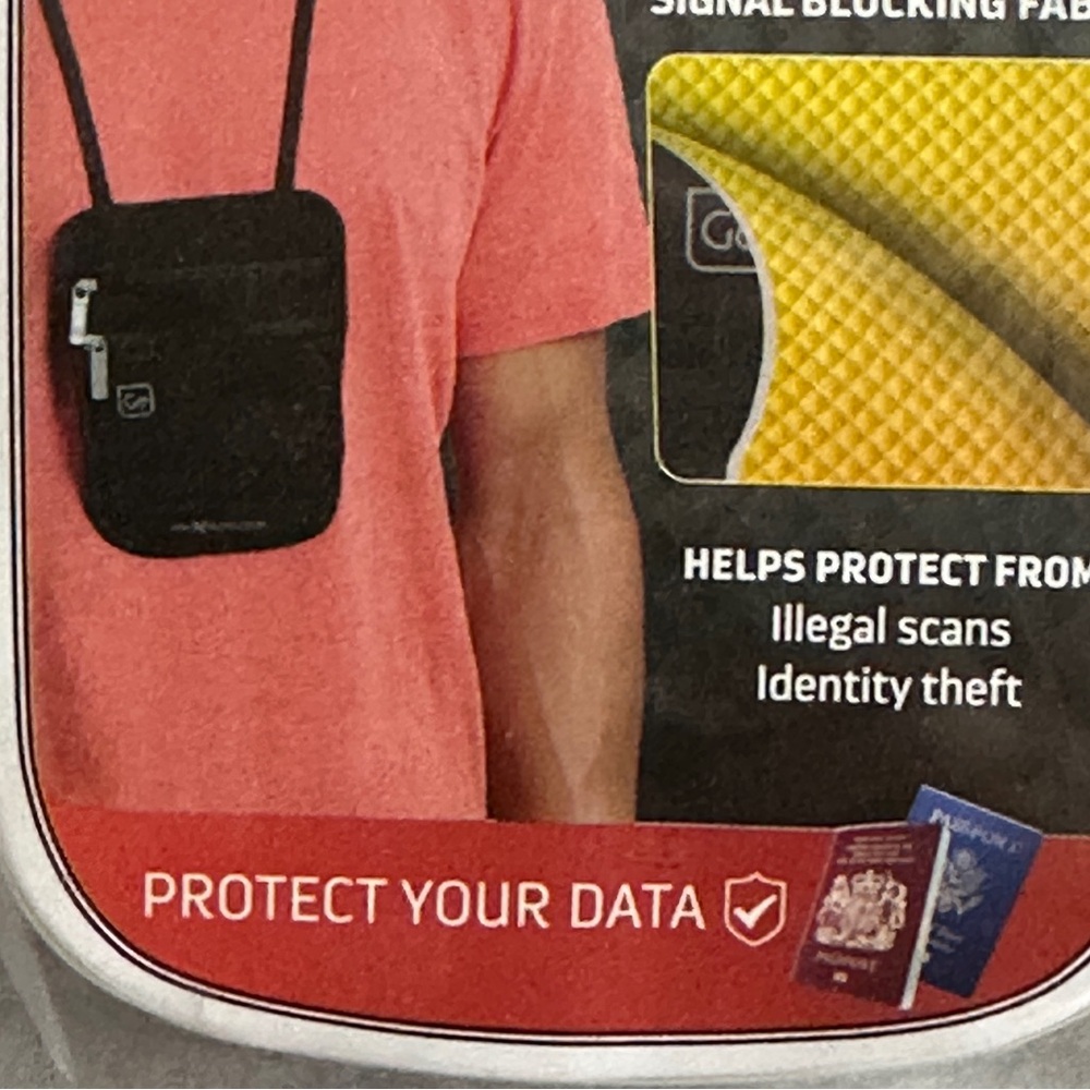 RFID Blocking Passport Pouch Travel Neck Wallet Anti-Theft Secure